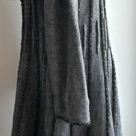 Joseph Ribkoff Dark Heather Grey Shawl Collar Faux-Fur Long Coatigan – US L - Picture 6 of 14